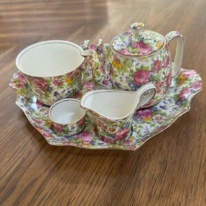 Royal Winton “summertime” full breakfast set